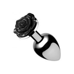 Booty Sparks Plug Bijou avec Rose noire - 7.5 x 3.4 cm MEDIUM